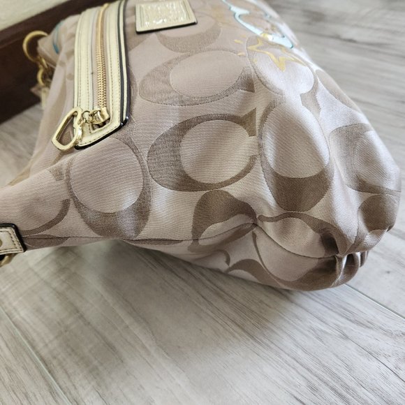 Vintage Coach Poppy Graffitti Applique Tote Bag c - Picture 13 of 15